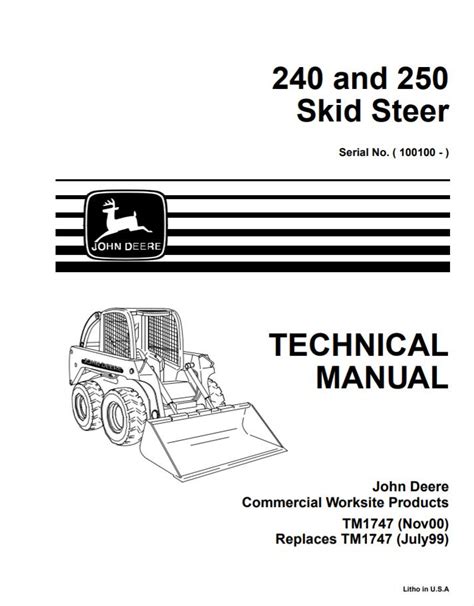 john deere 250 skid steer technical manual|john deere 250 manual.